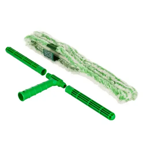 Unger 18 in. Wide Sleeve Monsoon Plus StripWasher Complete with Plastic Handle - Green/White (10/Carton)