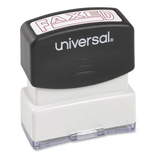 Universal Pre-Inked Faxed Message Stamp - Red Ink