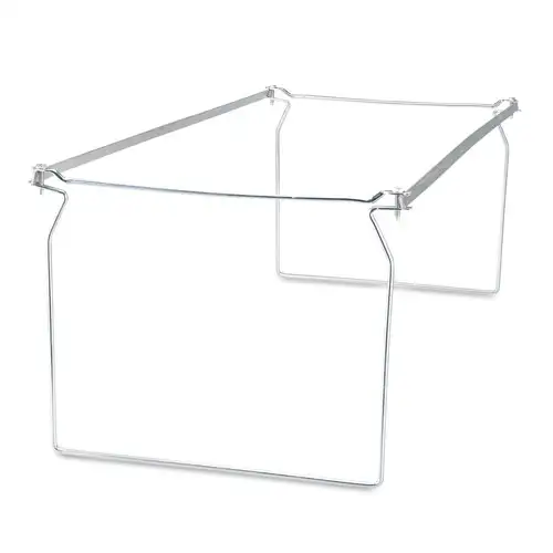 Universal 23 in. to 26.77 in. Screw-Together Hanging Folder Frame - Letter Size, Silver