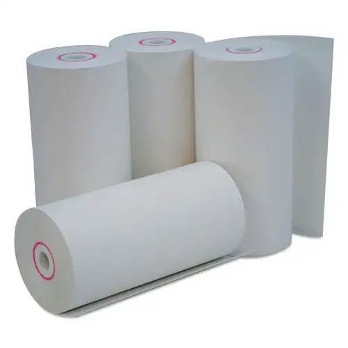 Universal 4.38 in. x 127 ft. 0.38 in. Core Direct Thermal Print Paper Rolls - White (50/Carton)
